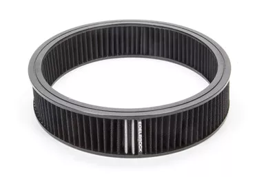 Edelbrock 43668 Pro-Flo Air Filter, Round, 14 in. Diameter, 3 in. Tall, Cotton, Black, Each